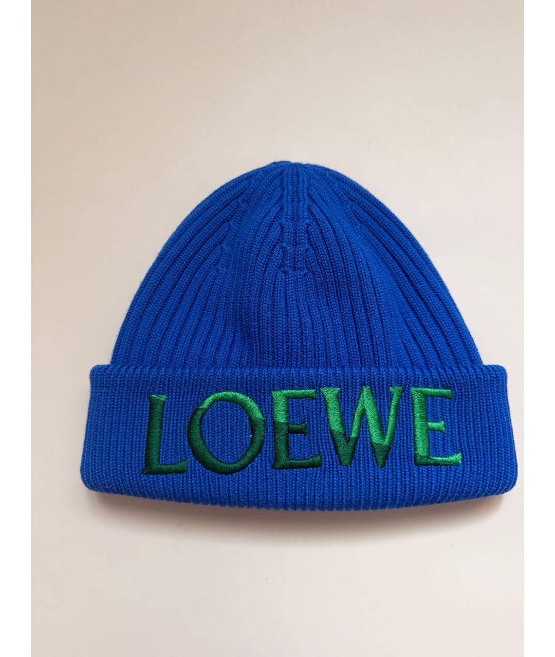 LOEWE Синяя шерстяная шапка, фото 6
