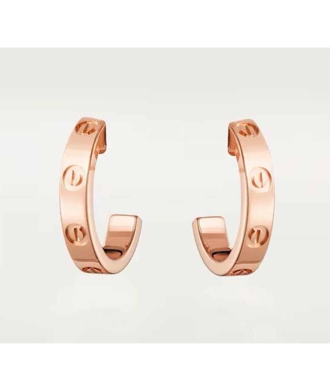 CARTIER Золотые серьги из розового золота, фото 7