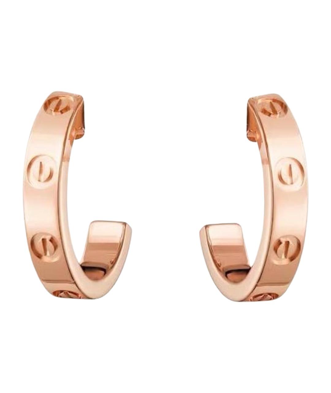 CARTIER Золотые серьги из розового золота, фото 1