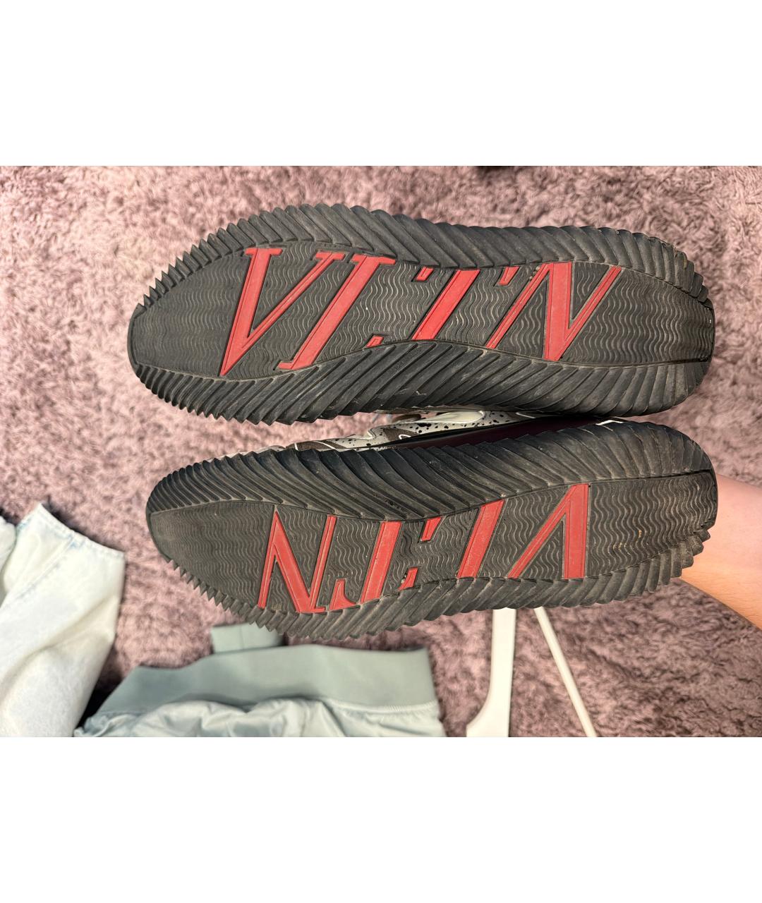 VALENTINO Белые низкие кроссовки / кеды из искусственной кожи, фото 5