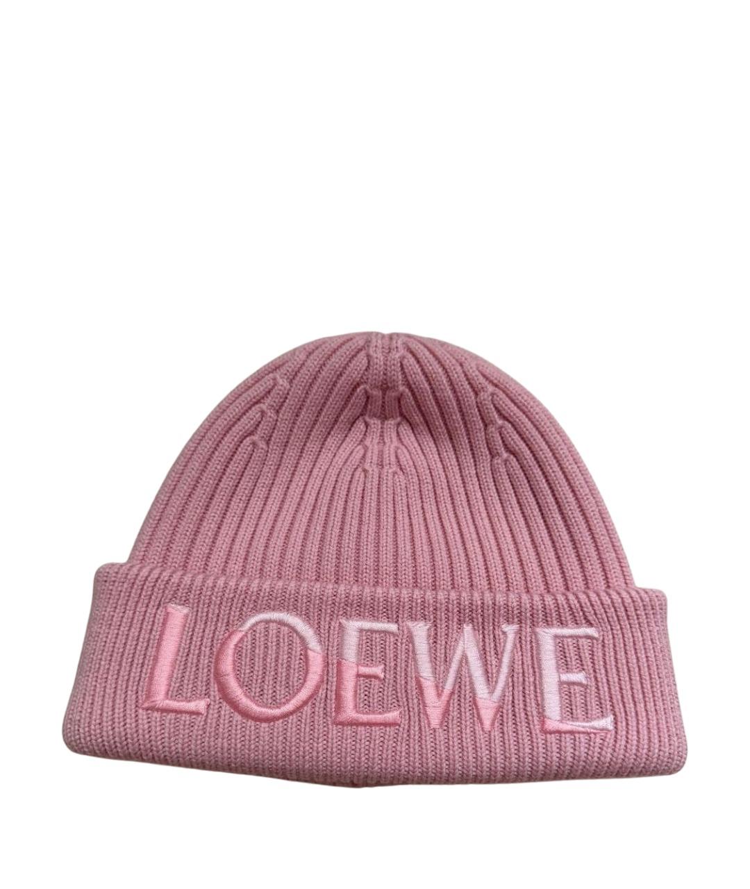 LOEWE Розовая шерстяная шапка, фото 1