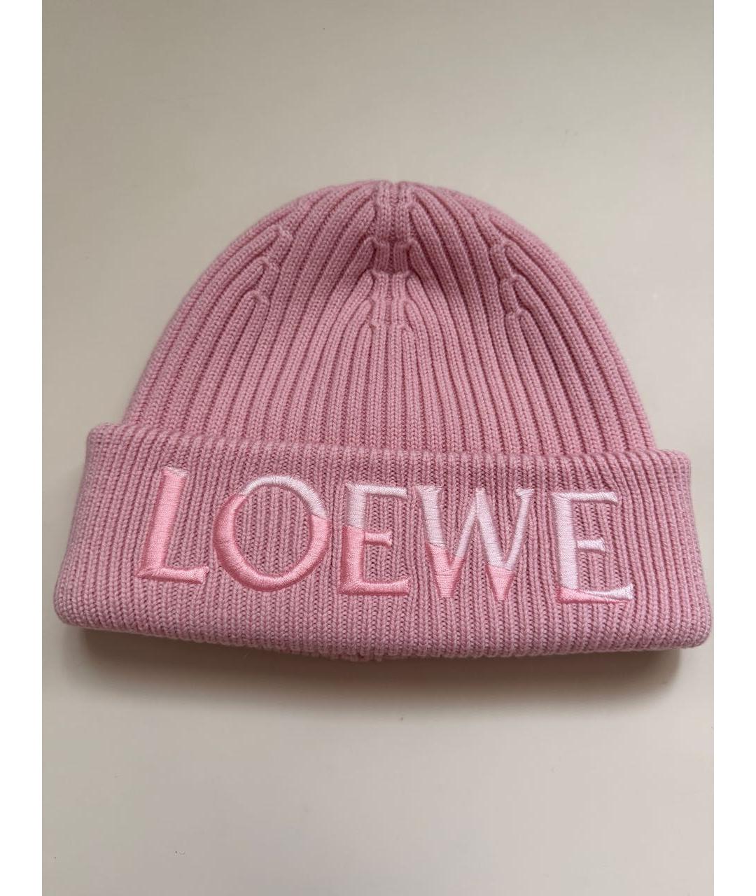 LOEWE Розовая шерстяная шапка, фото 6