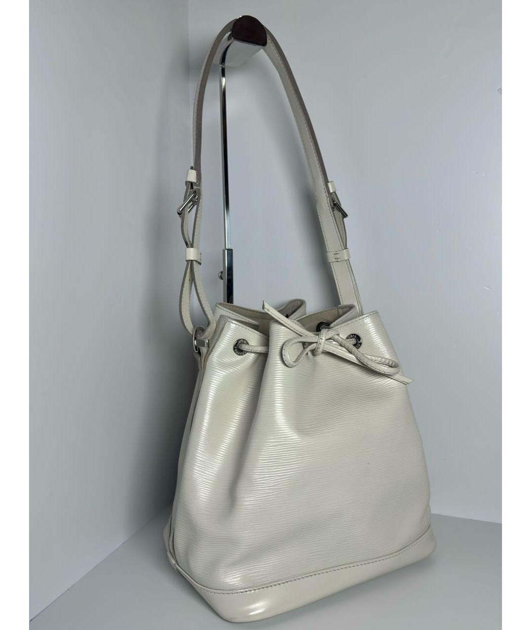 LOUIS VUITTON Белая кожаная сумка через плечо, фото 3