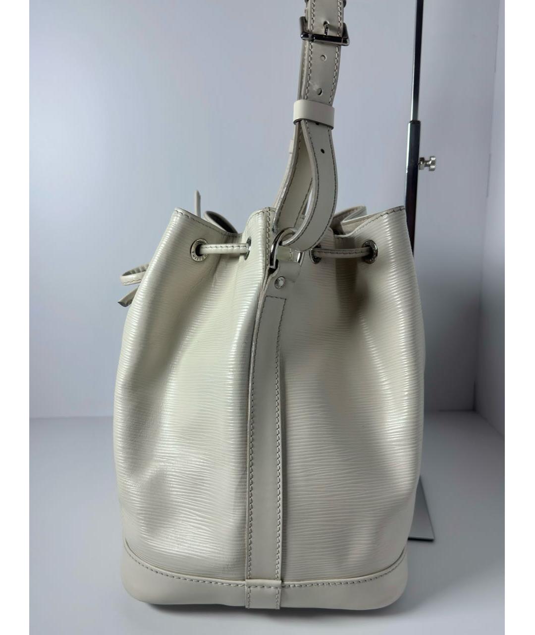 LOUIS VUITTON Белая кожаная сумка через плечо, фото 4