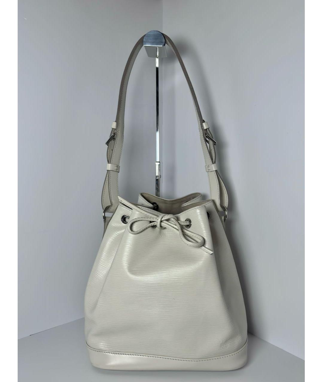 LOUIS VUITTON Белая кожаная сумка через плечо, фото 9