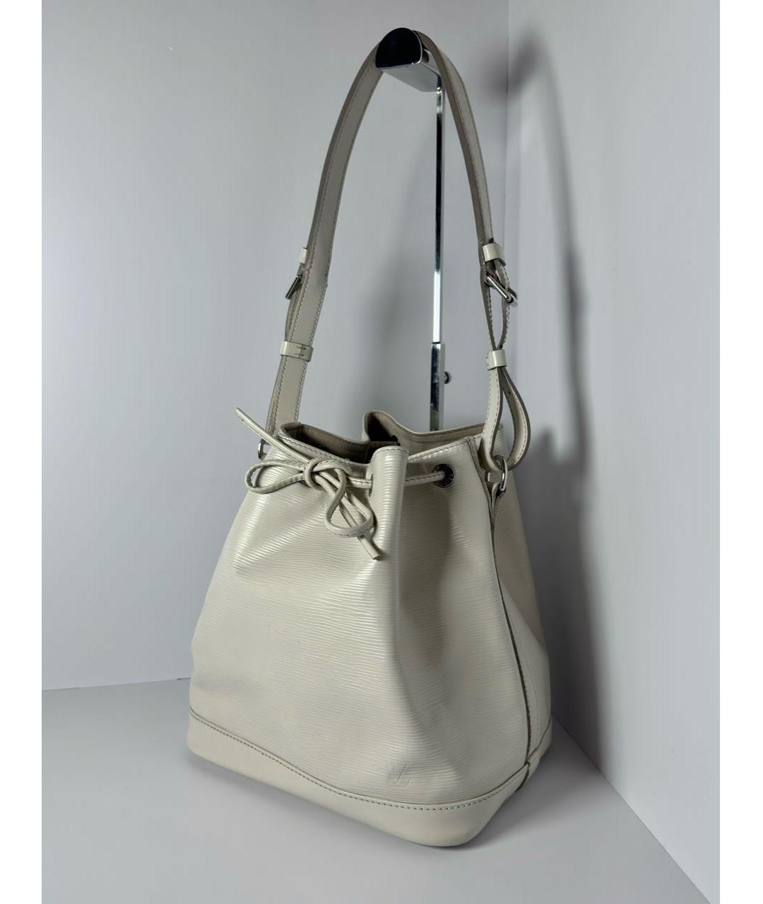 LOUIS VUITTON Белая кожаная сумка через плечо, фото 2