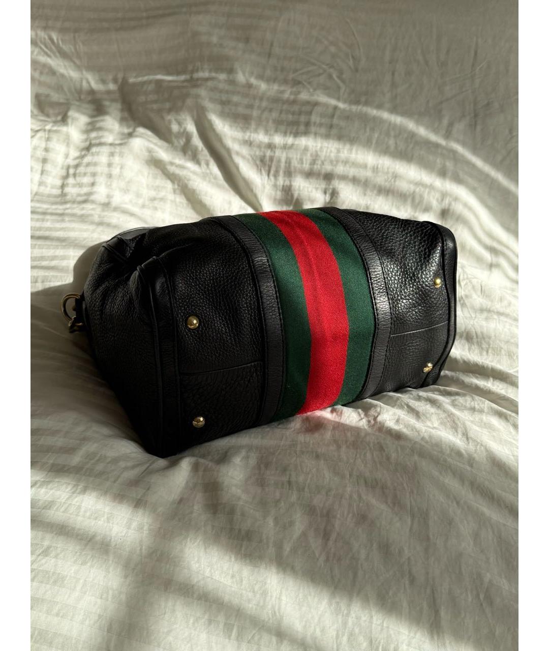 GUCCI Черная кожаная сумка с короткими ручками, фото 3