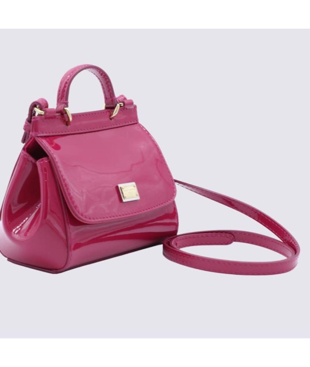 DOLCE&GABBANA Фуксия сумка через плечо из лакированной кожи, фото 2