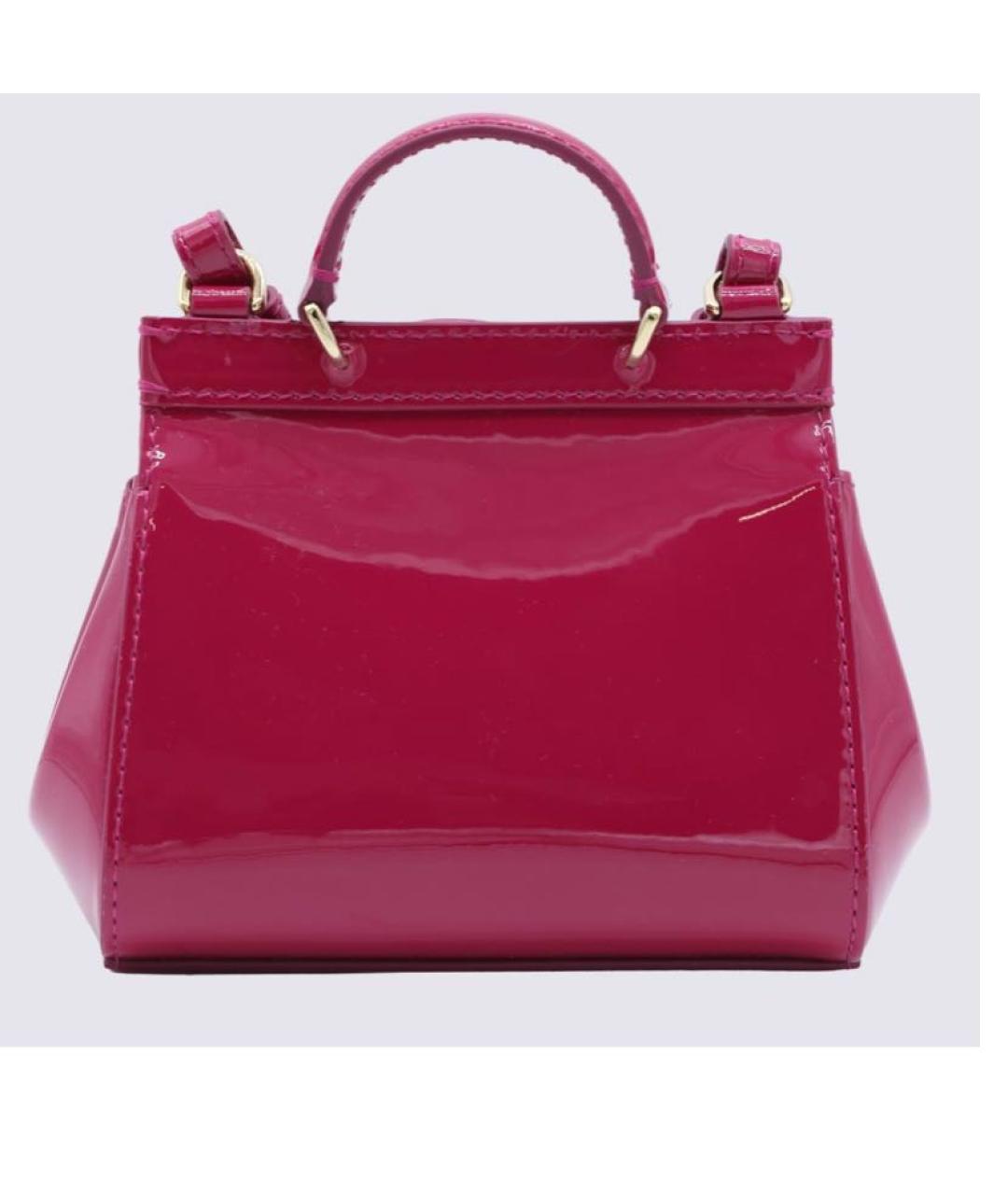 DOLCE&GABBANA Фуксия сумка через плечо из лакированной кожи, фото 3