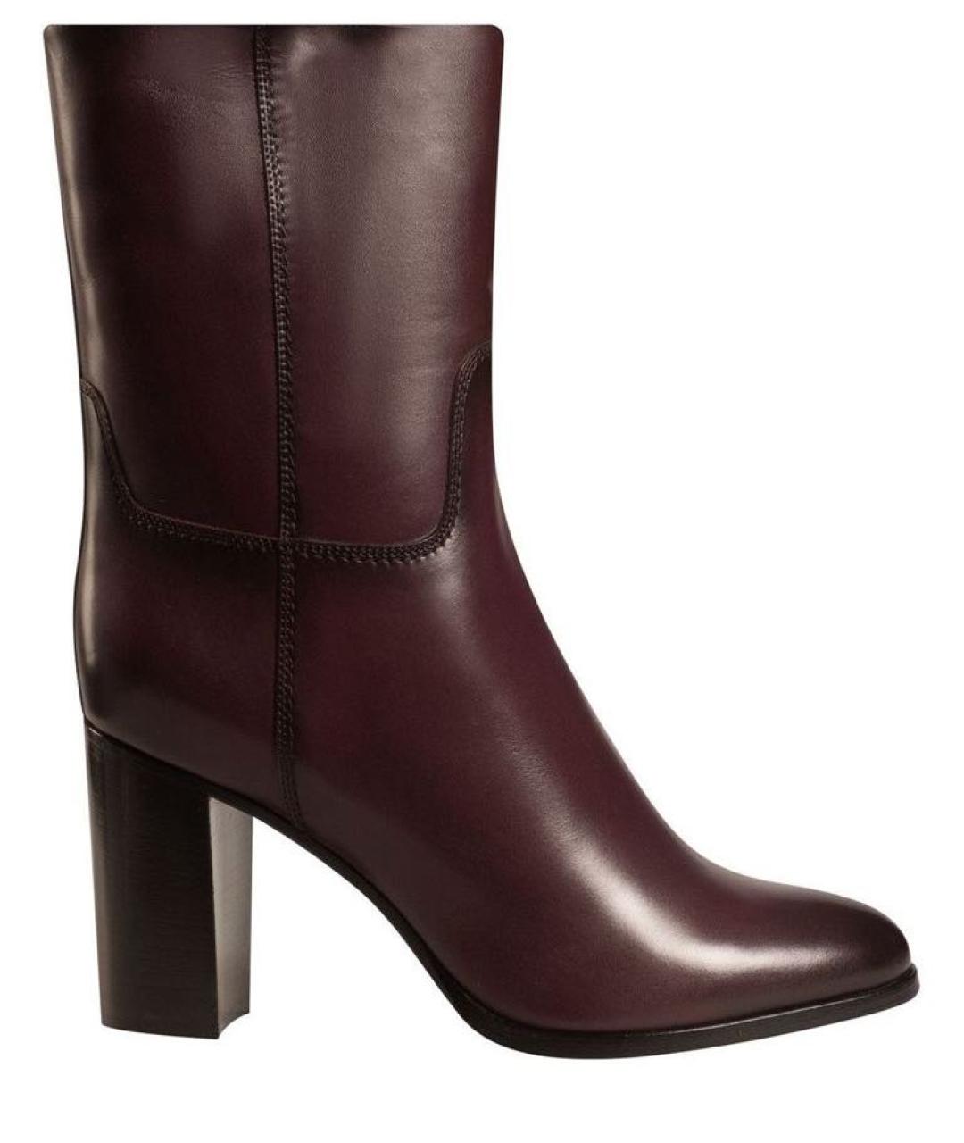 SANTONI Бордовые кожаные ботильоны, фото 3