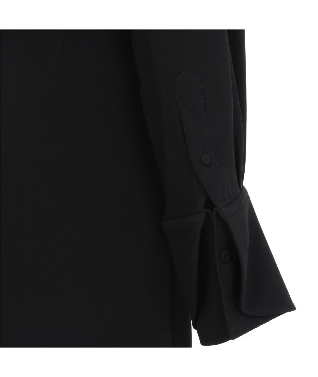 Carven Черное шелковое повседневное платье, фото 5