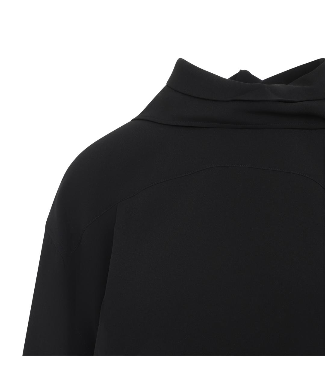 Carven Черное шелковое повседневное платье, фото 3