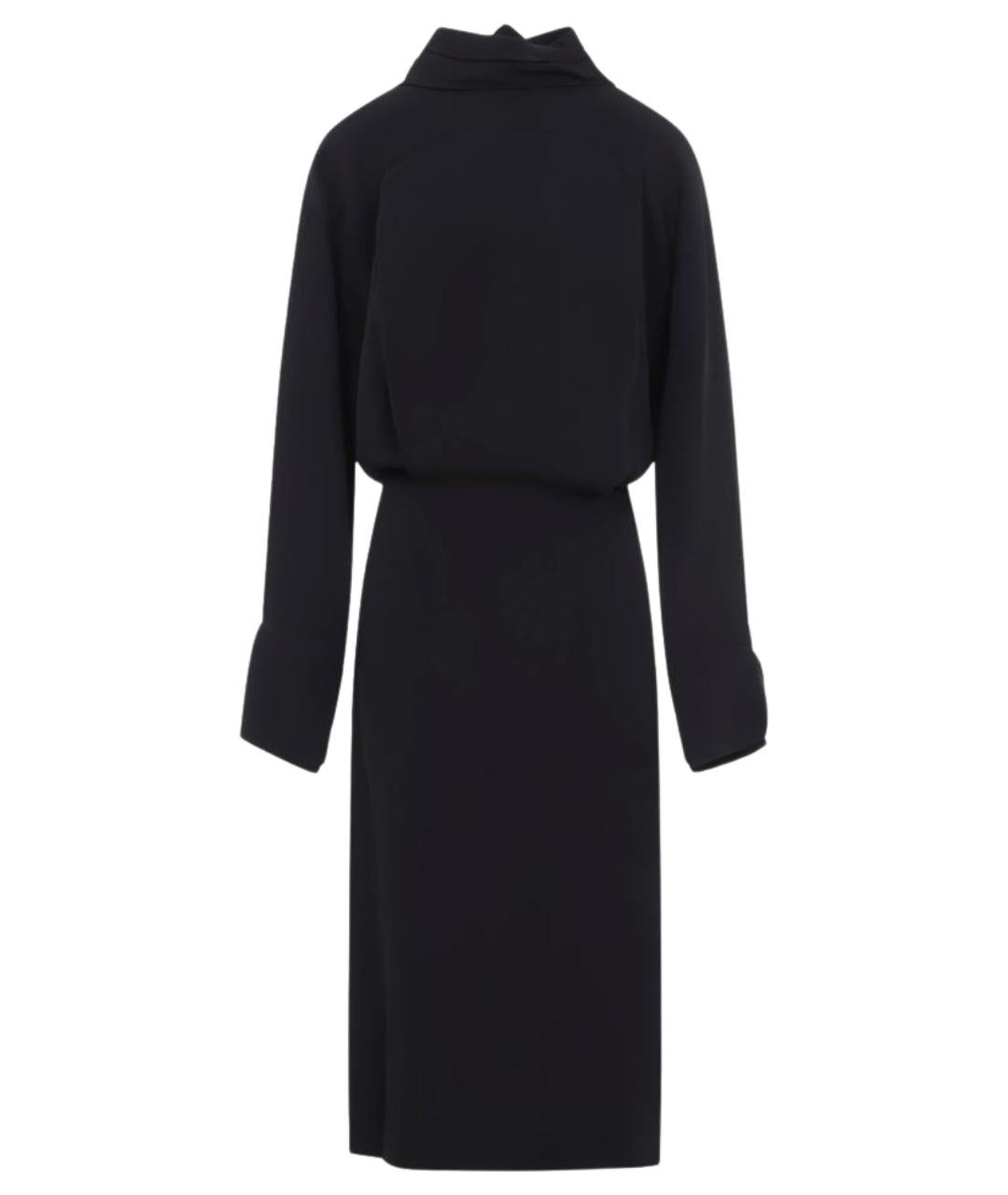 Carven Черное шелковое повседневное платье, фото 1