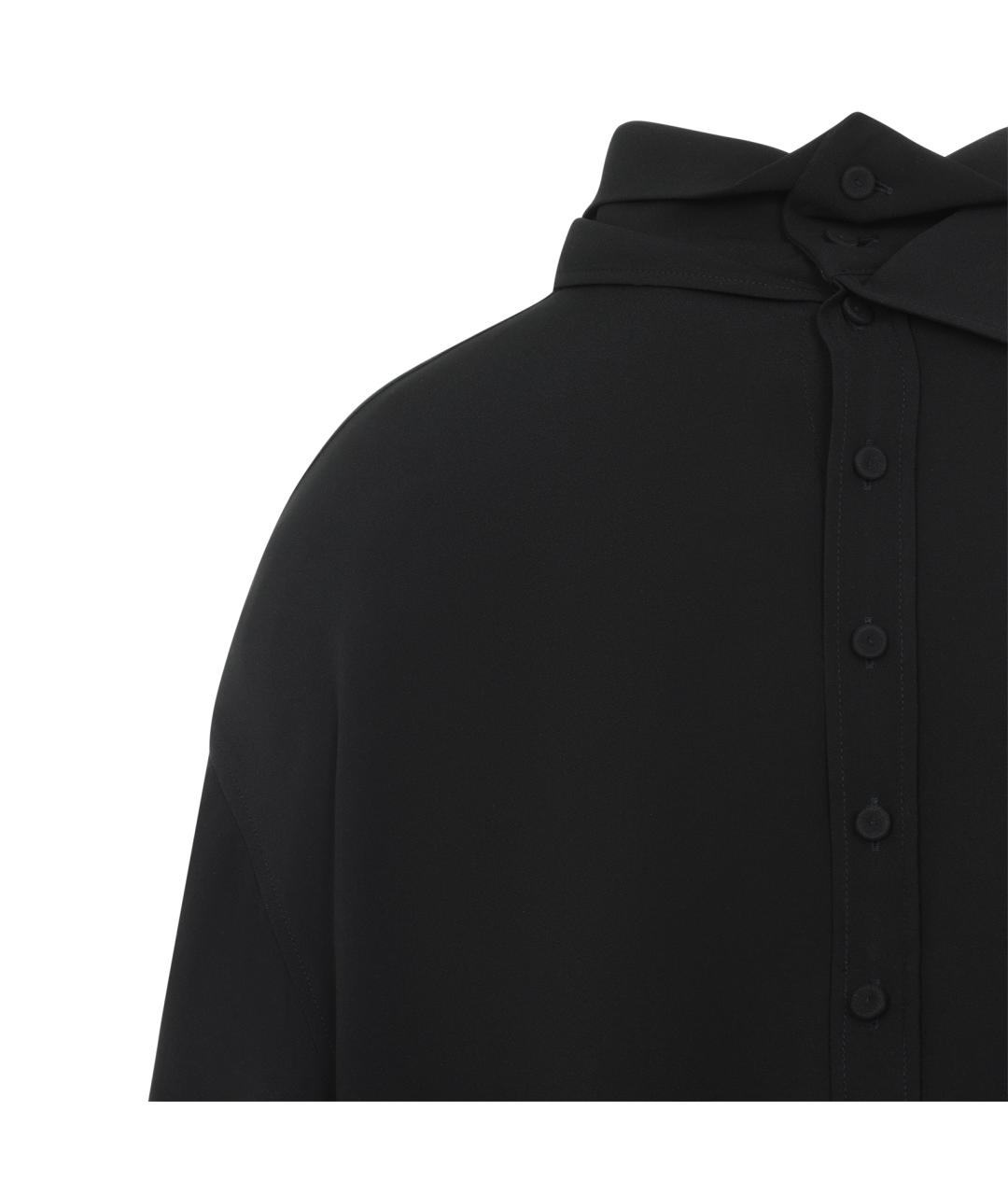 Carven Черное шелковое повседневное платье, фото 4