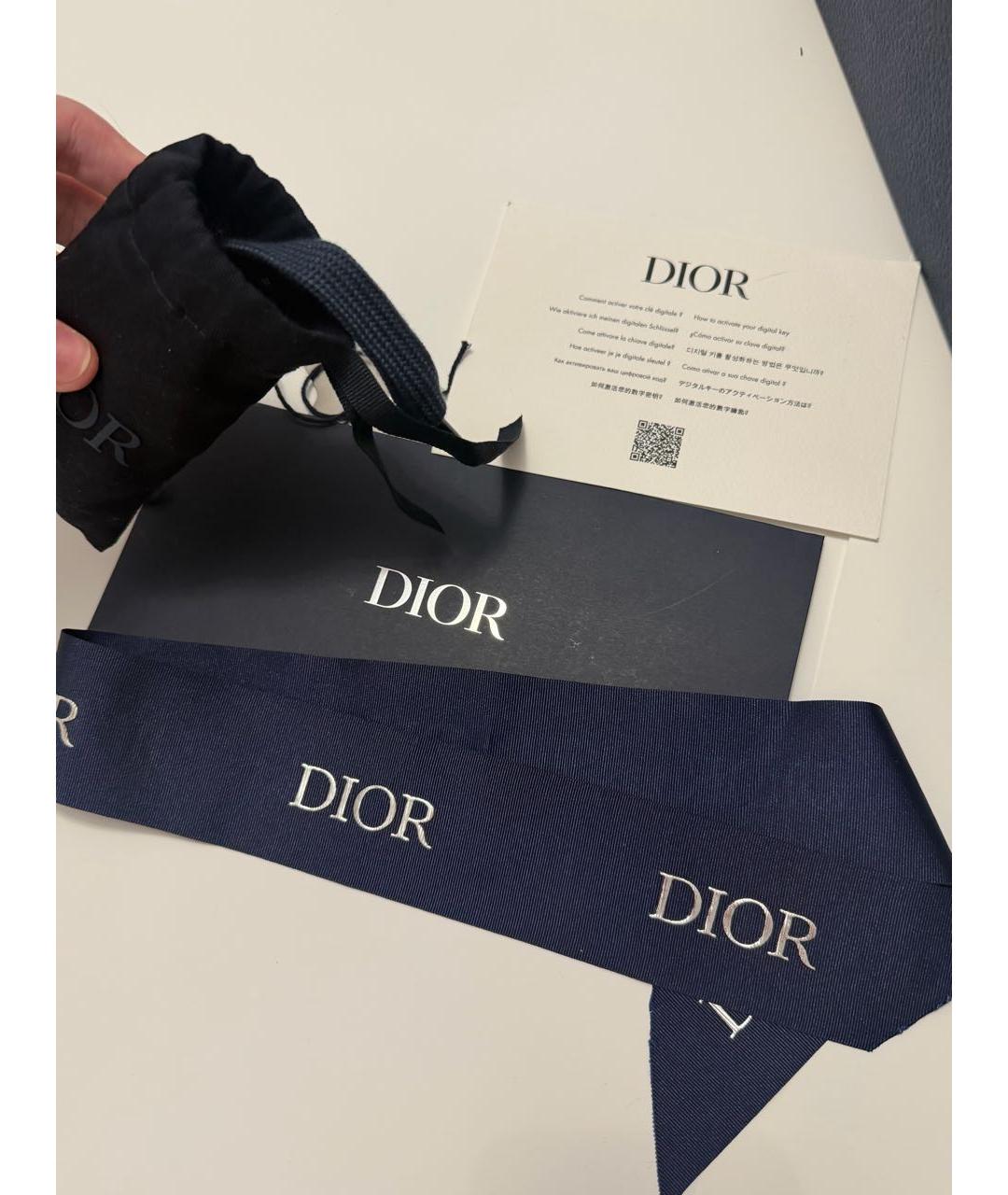 CHRISTIAN DIOR Темно-синие кожаные низкие кроссовки / кеды, фото 6
