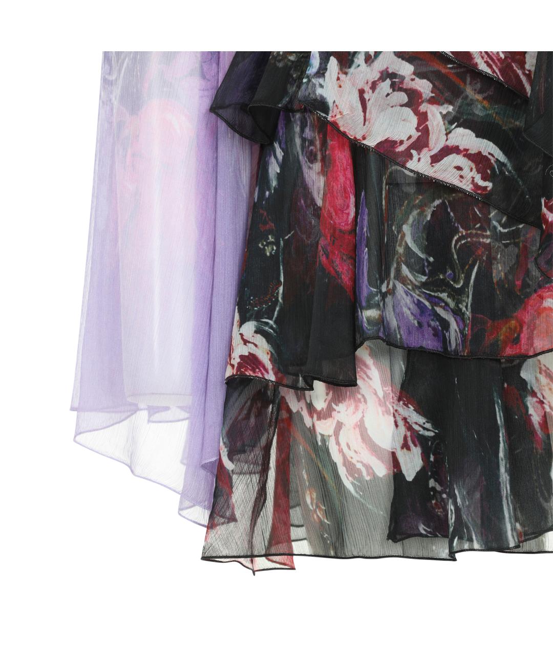 ROBERTO CAVALLI Мульти шелковое коктейльное платье, фото 4