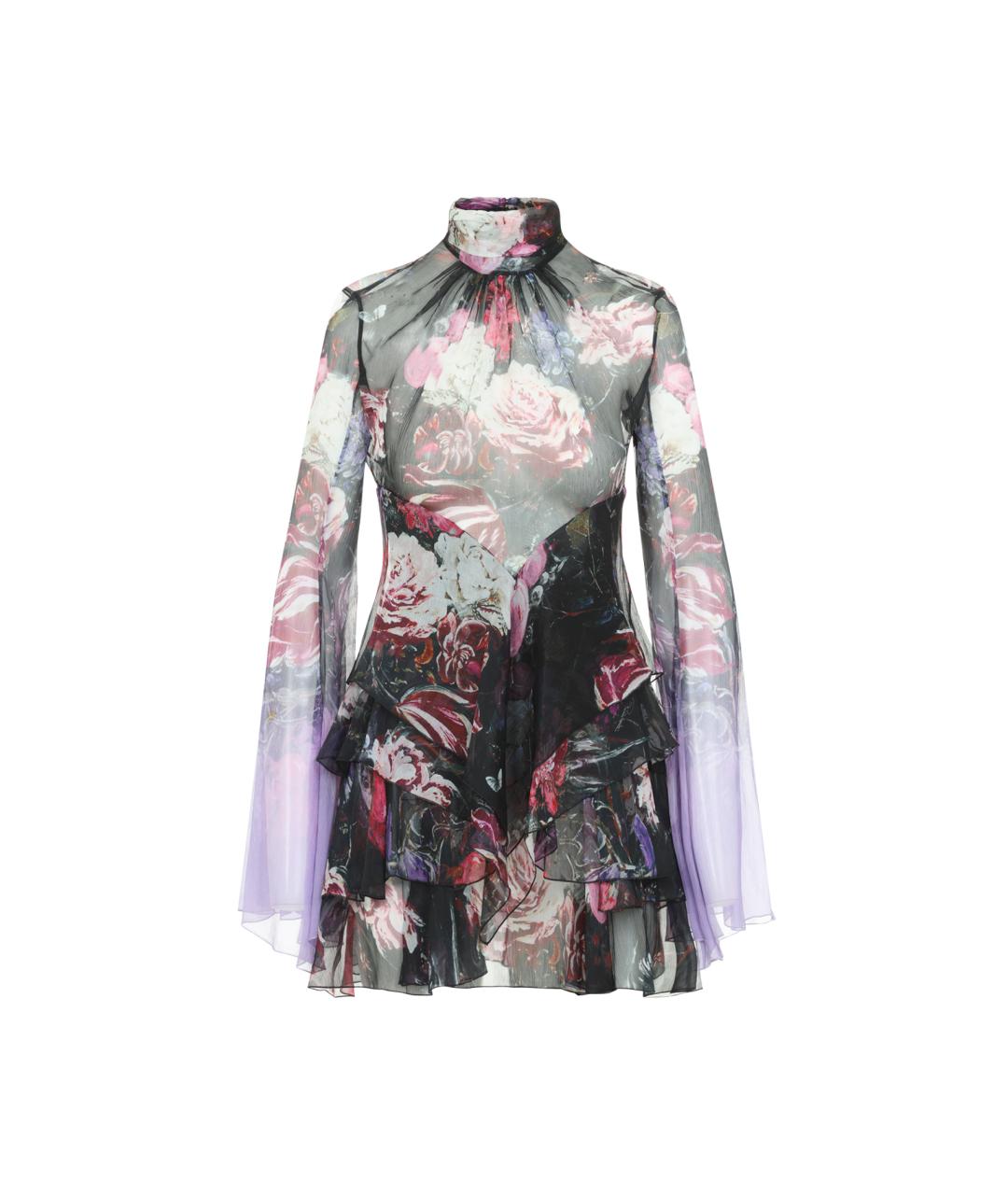 ROBERTO CAVALLI Мульти шелковое коктейльное платье, фото 5
