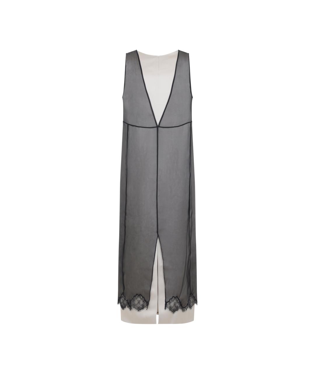 Carven Черное шелковое платье, фото 2