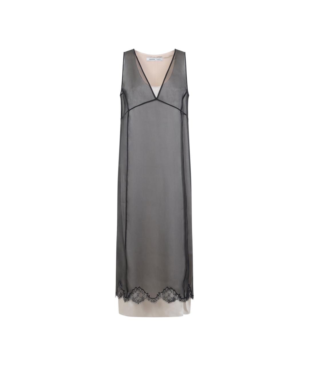 Carven Черное шелковое платье, фото 1