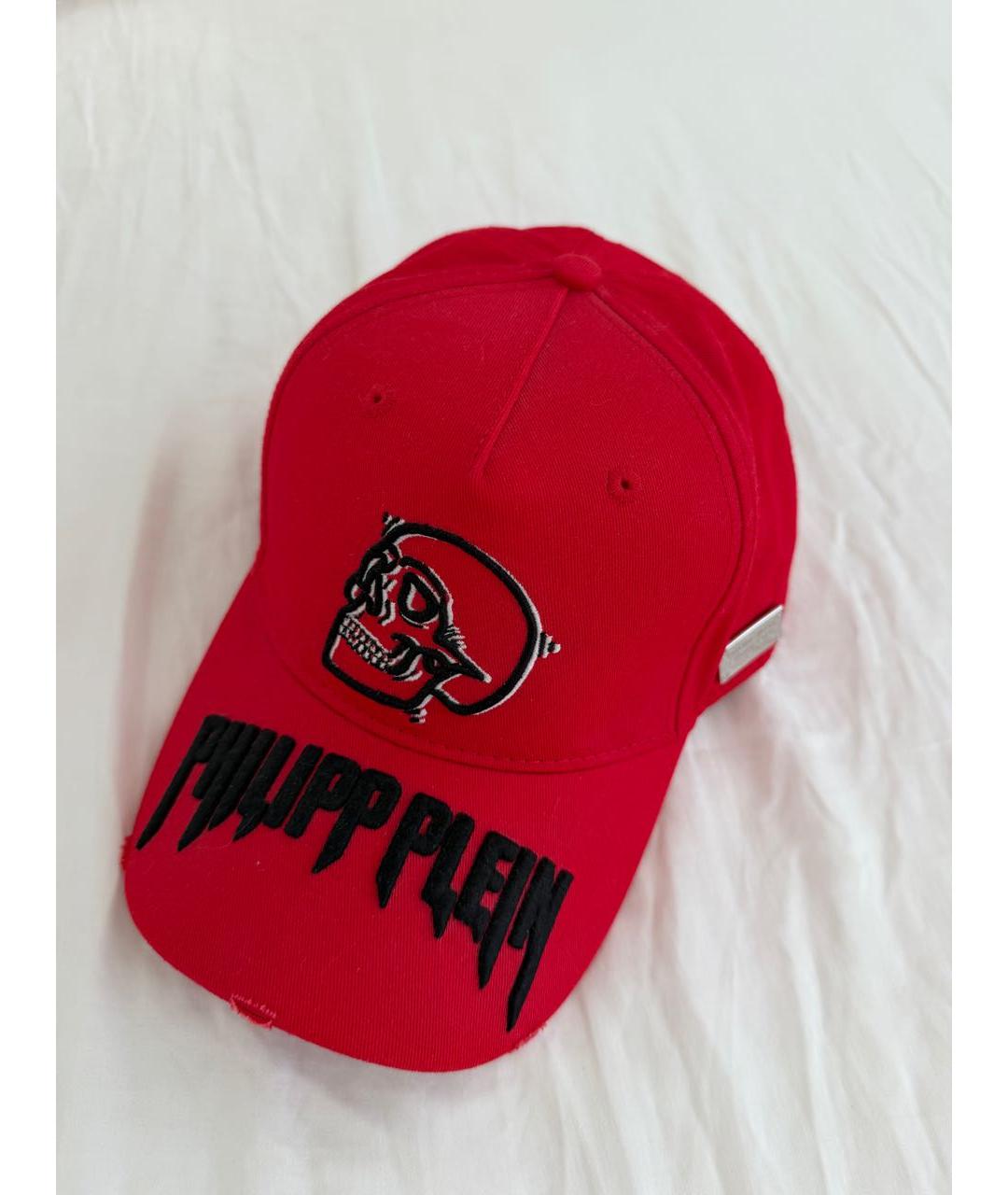 PHILIPP PLEIN Красная хлопковая кепка, фото 3