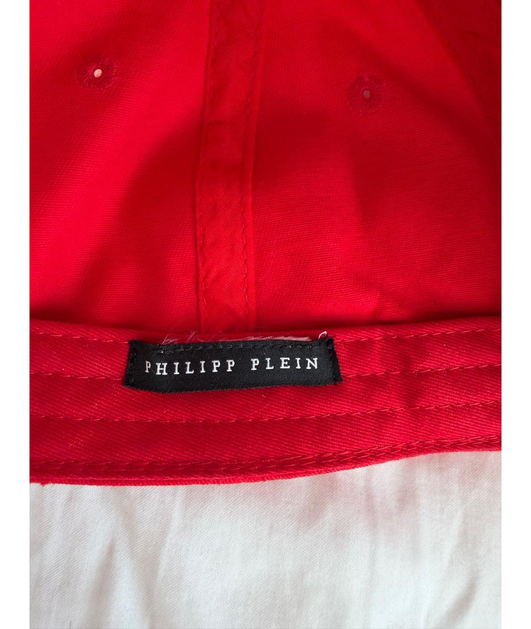 PHILIPP PLEIN Красная хлопковая кепка, фото 6