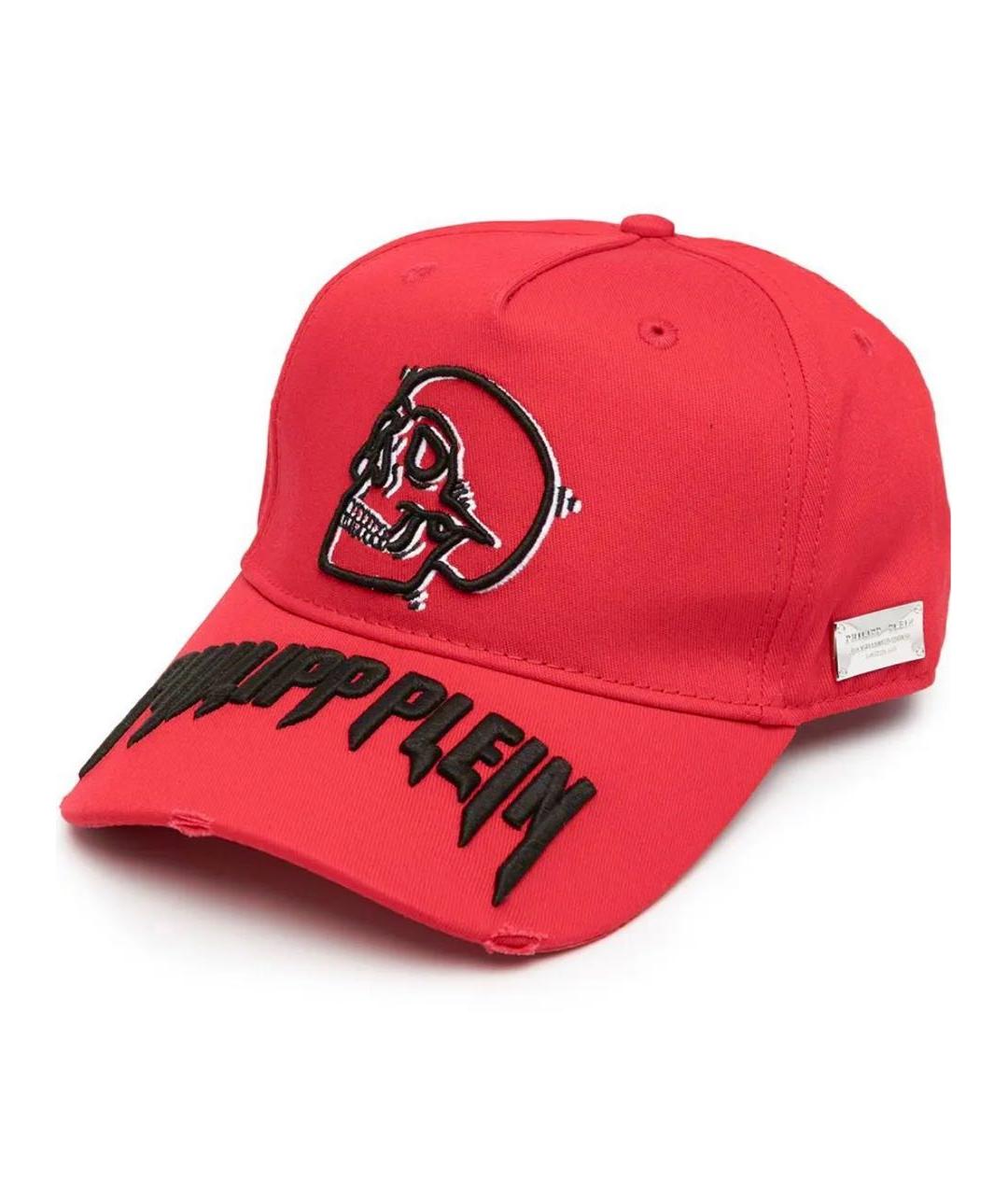 PHILIPP PLEIN Красная хлопковая кепка, фото 7