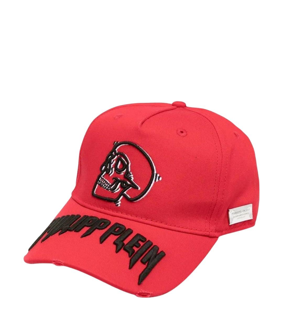 PHILIPP PLEIN Красная хлопковая кепка, фото 1