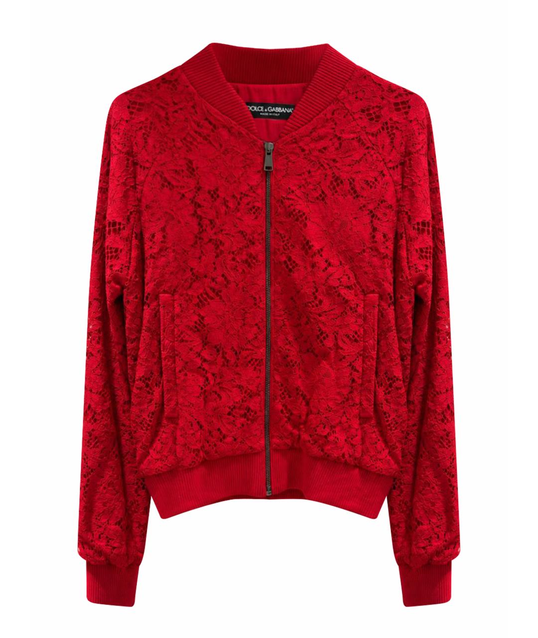 DOLCE&GABBANA Красный хлопковый джемпер / свитер, фото 1