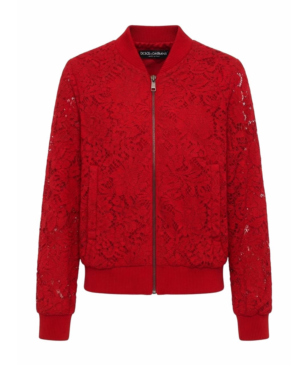DOLCE&GABBANA Красный хлопковый джемпер / свитер, фото 8