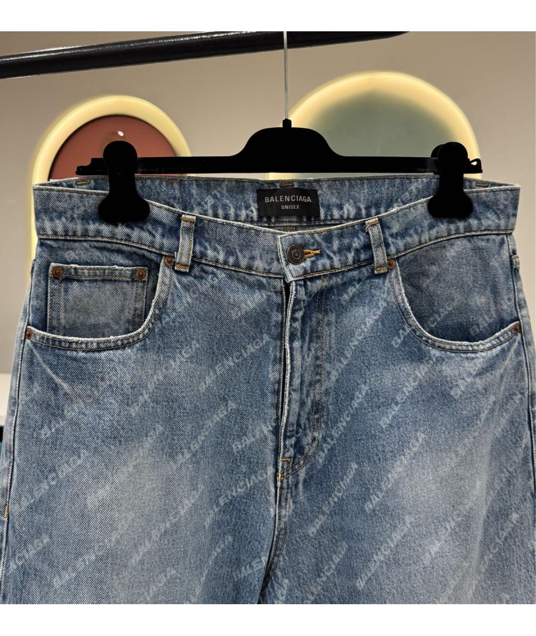 BALENCIAGA Голубые прямые джинсы, фото 3