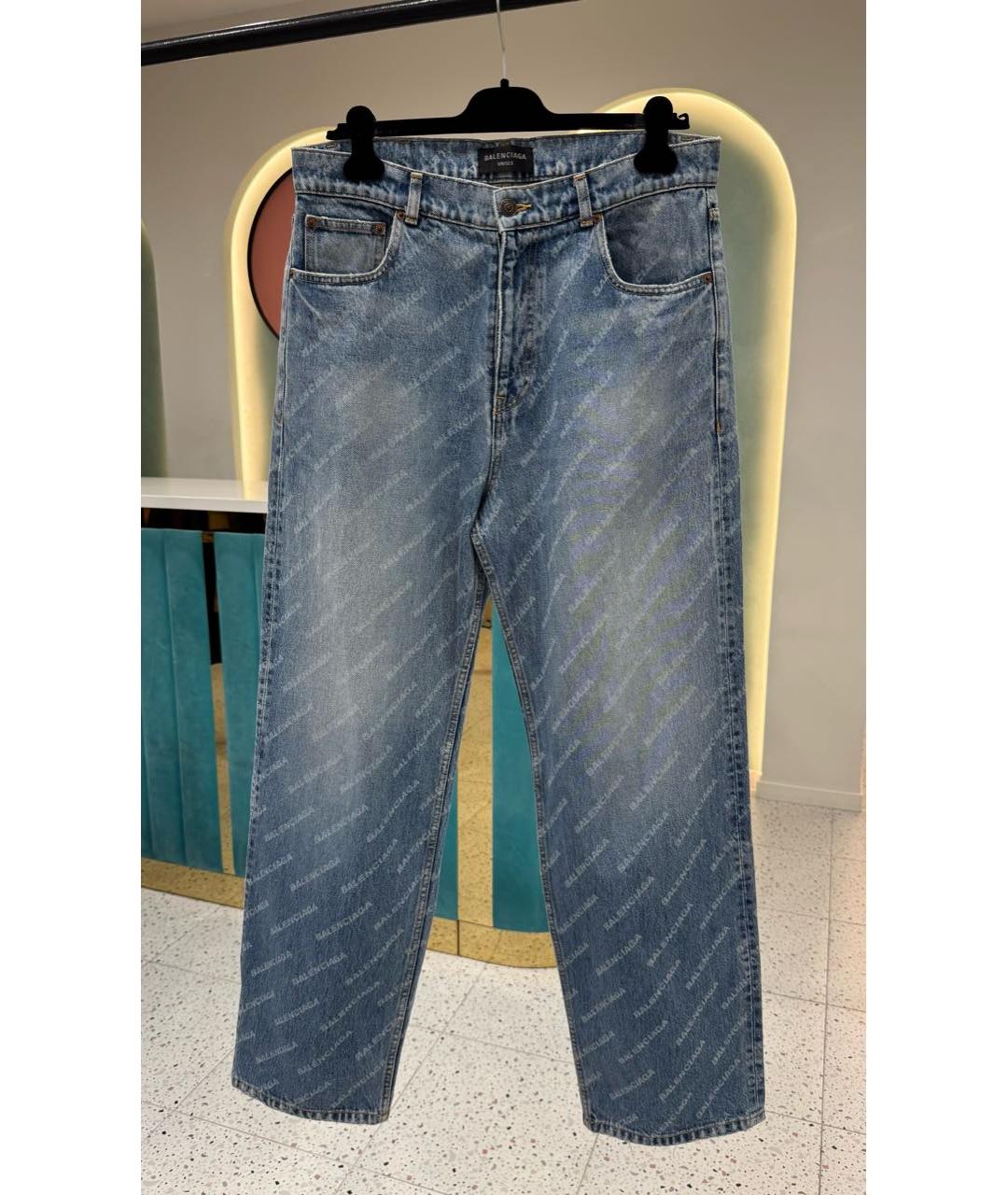 BALENCIAGA Голубые прямые джинсы, фото 6