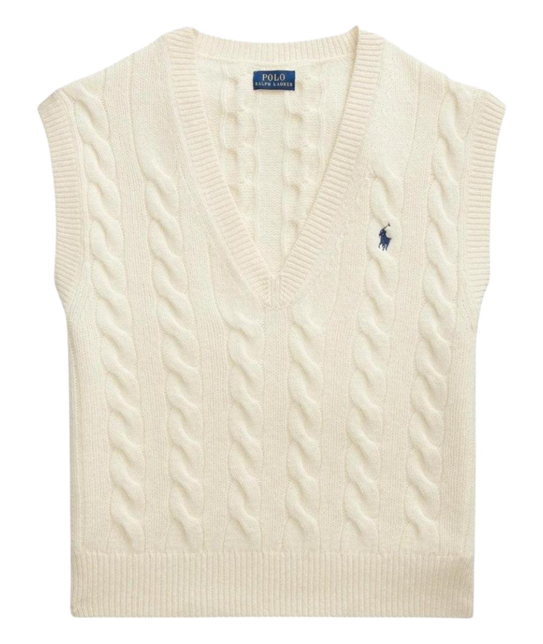 POLO RALPH LAUREN Бежевая шерстяная жилетка, фото 1