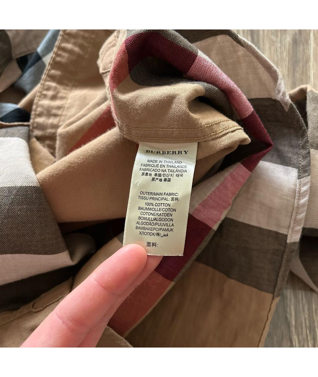BURBERRY Хлопковая кэжуал рубашка, фото 6