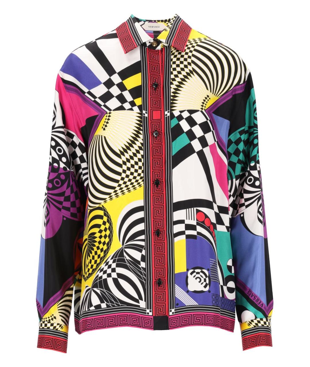 VERSACE Мульти шелковая рубашка, фото 1