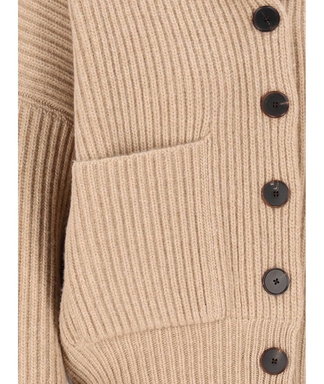 TORY BURCH Бежевый шерстяной кардиган, фото 4