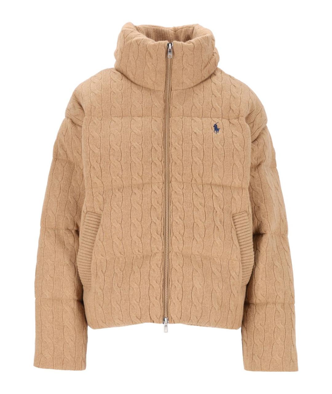 POLO RALPH LAUREN Бежевый шерстяной пуховик, фото 1