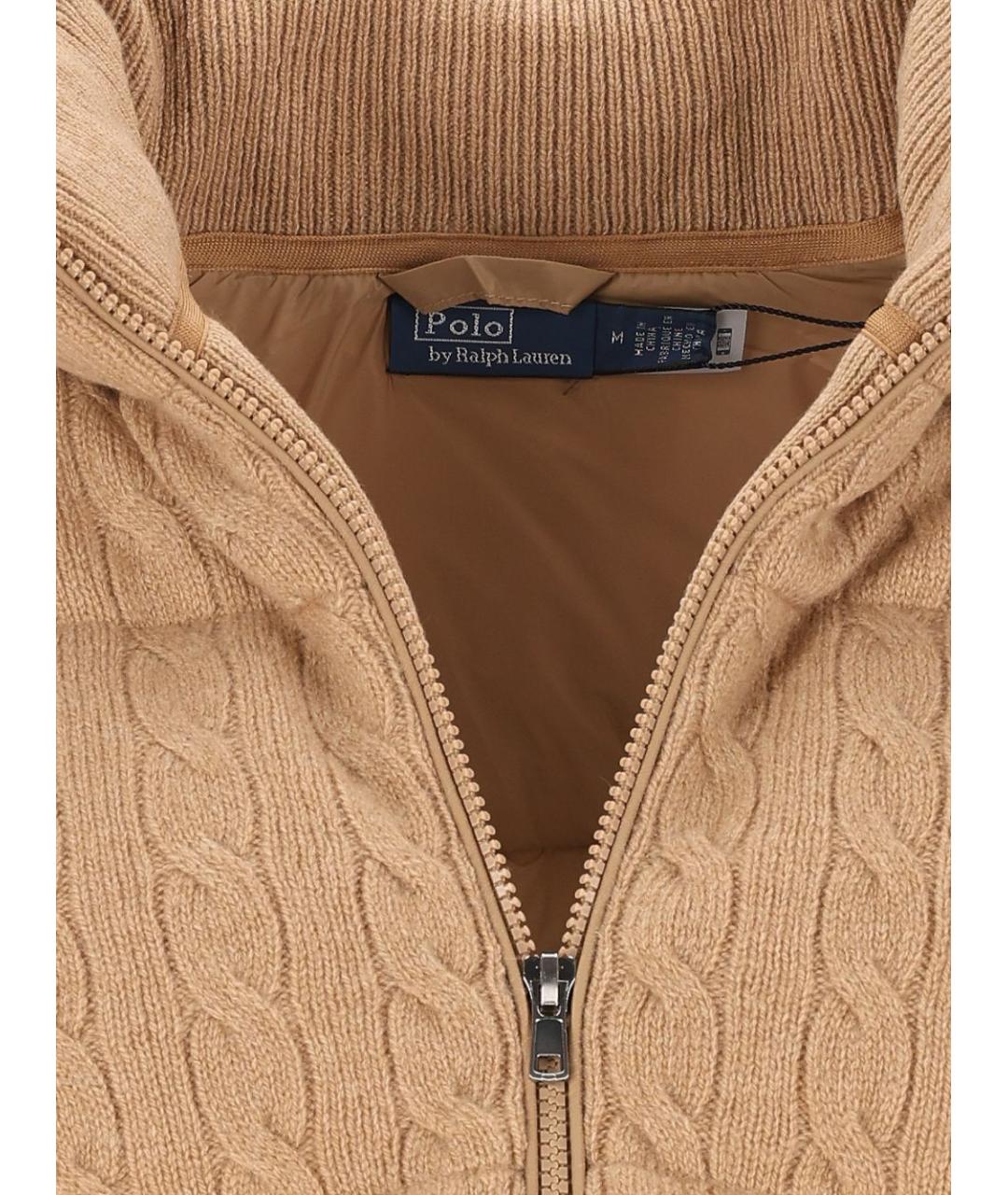 POLO RALPH LAUREN Бежевый шерстяной пуховик, фото 5