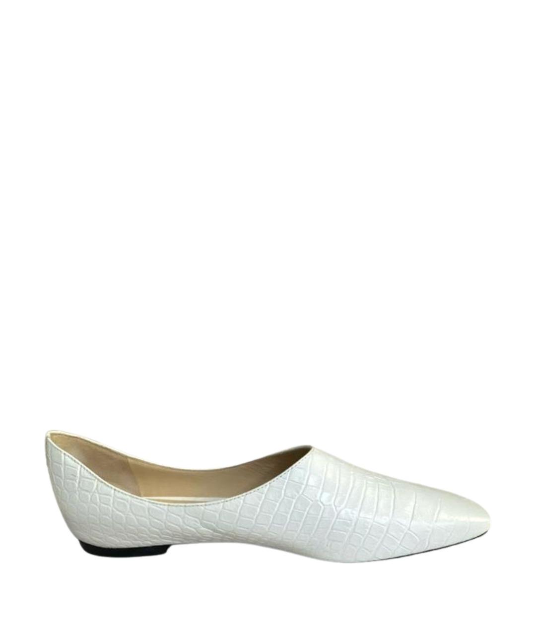 JIMMY CHOO Белые кожаные лоферы, фото 1