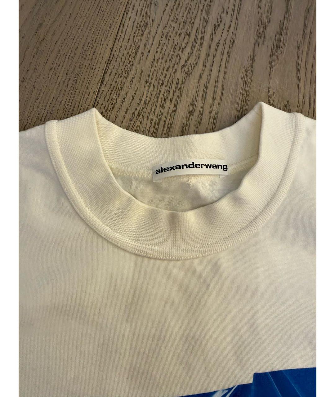 ALEXANDER WANG Белая хлопковая футболка, фото 2