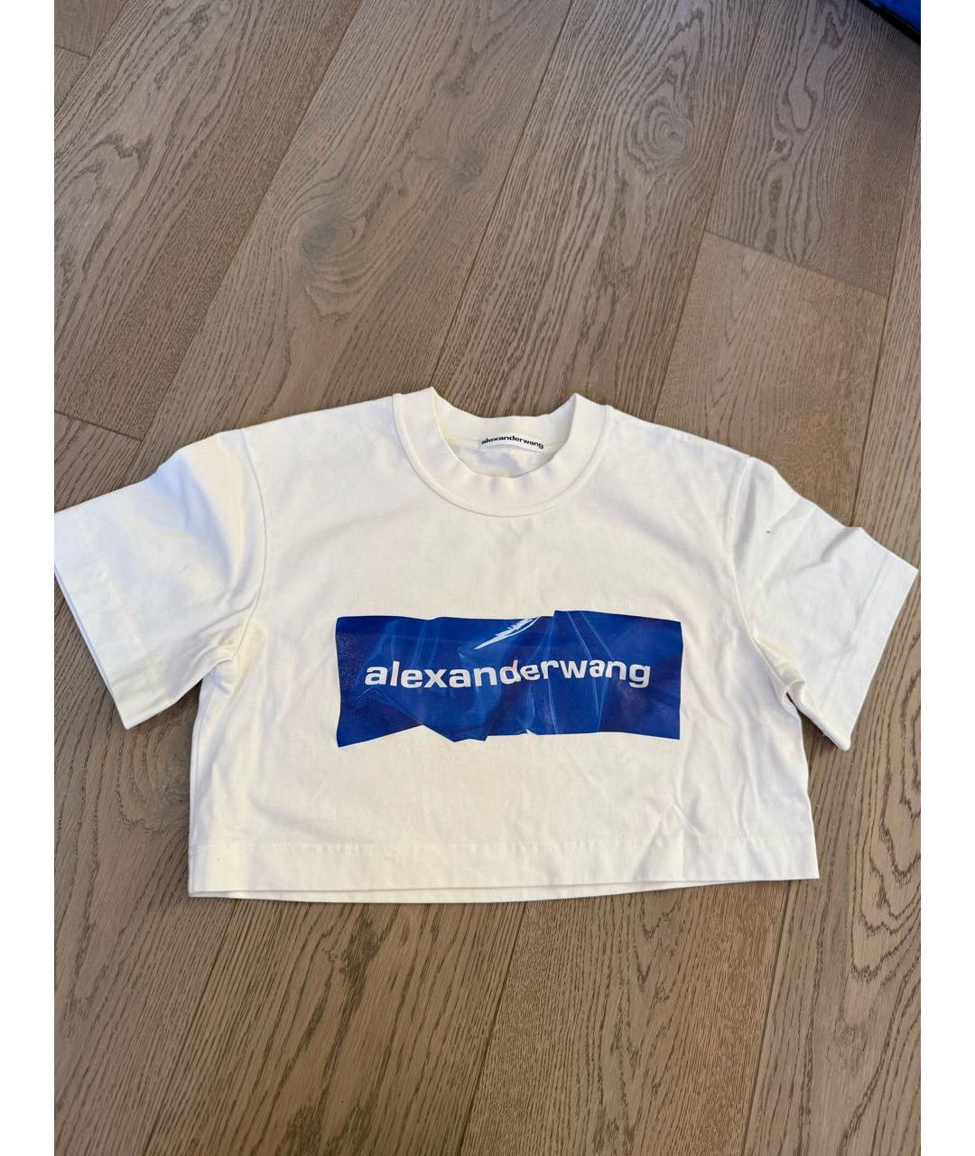 ALEXANDER WANG Белая хлопковая футболка, фото 6