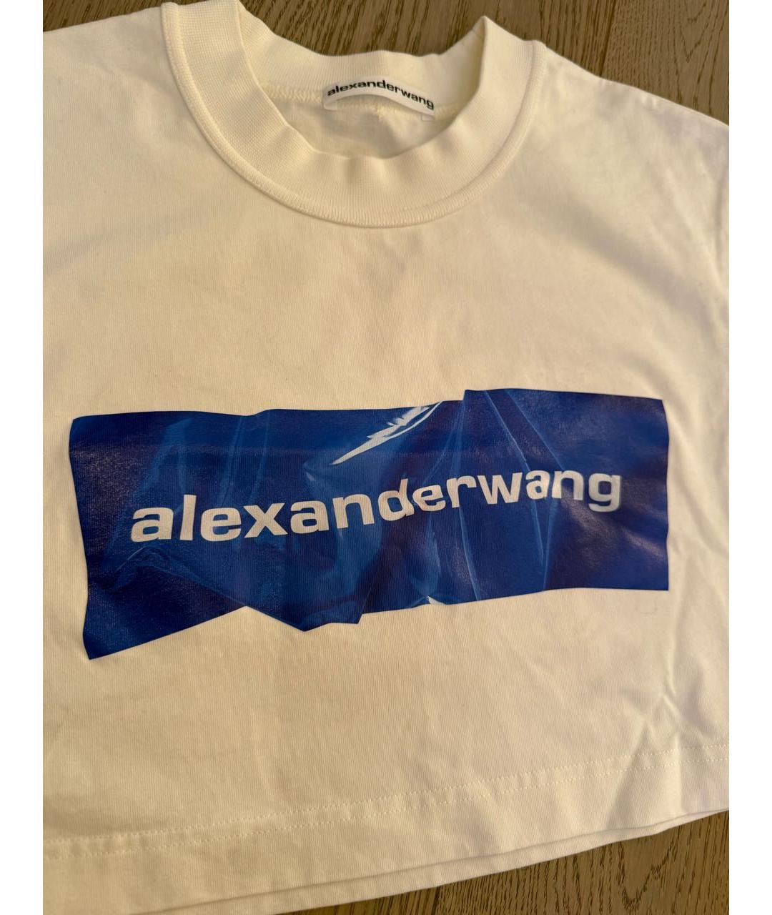 ALEXANDER WANG Белая хлопковая футболка, фото 3