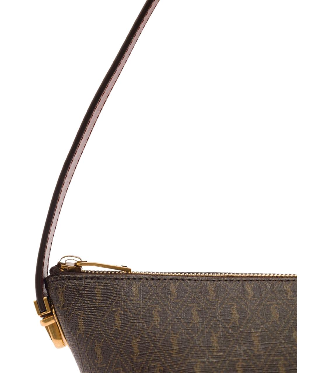 SAINT LAURENT Коричневая сумка тоут, фото 3