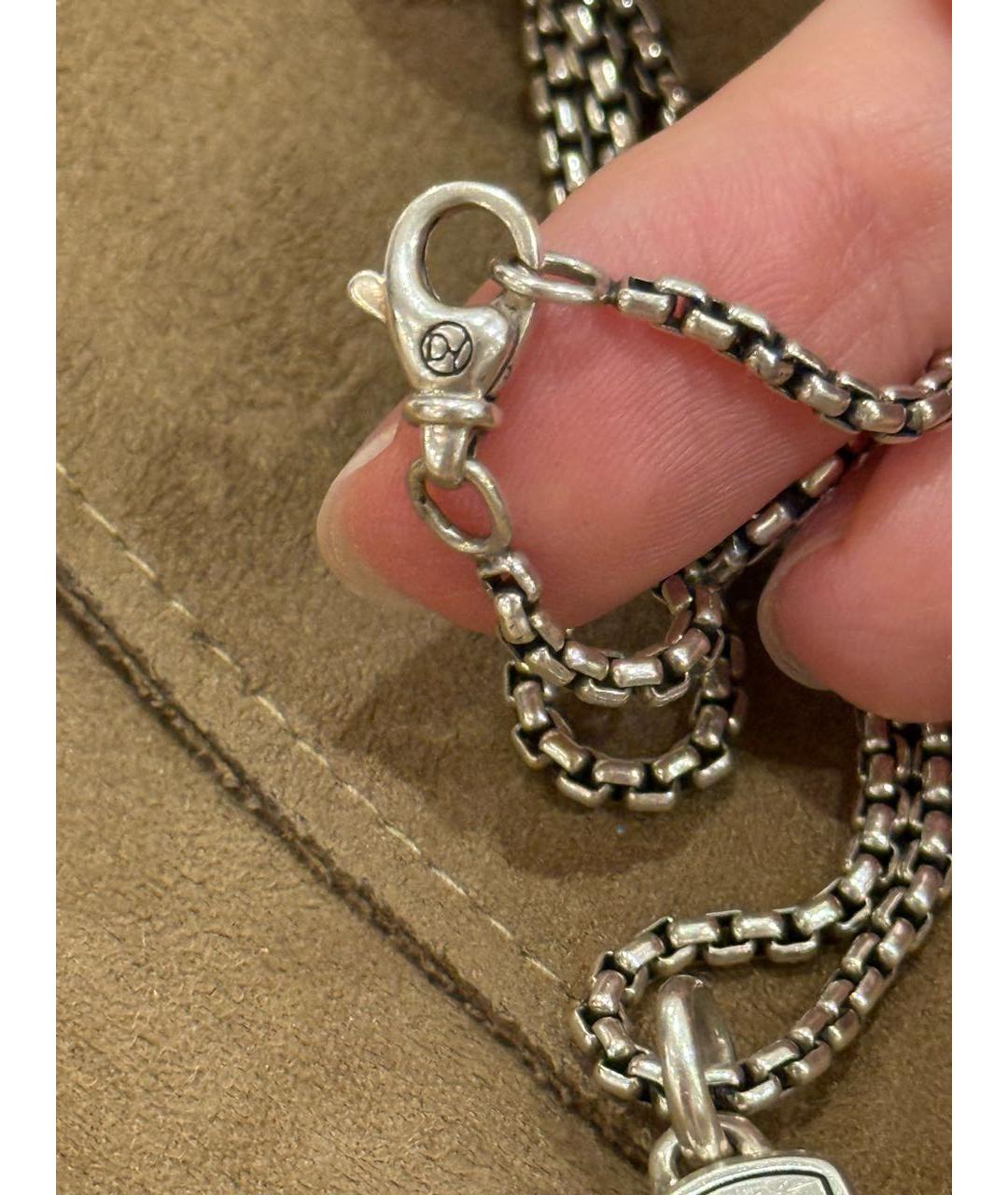 David Yurman Серебряная серебряная цепочка/подвеска, фото 3