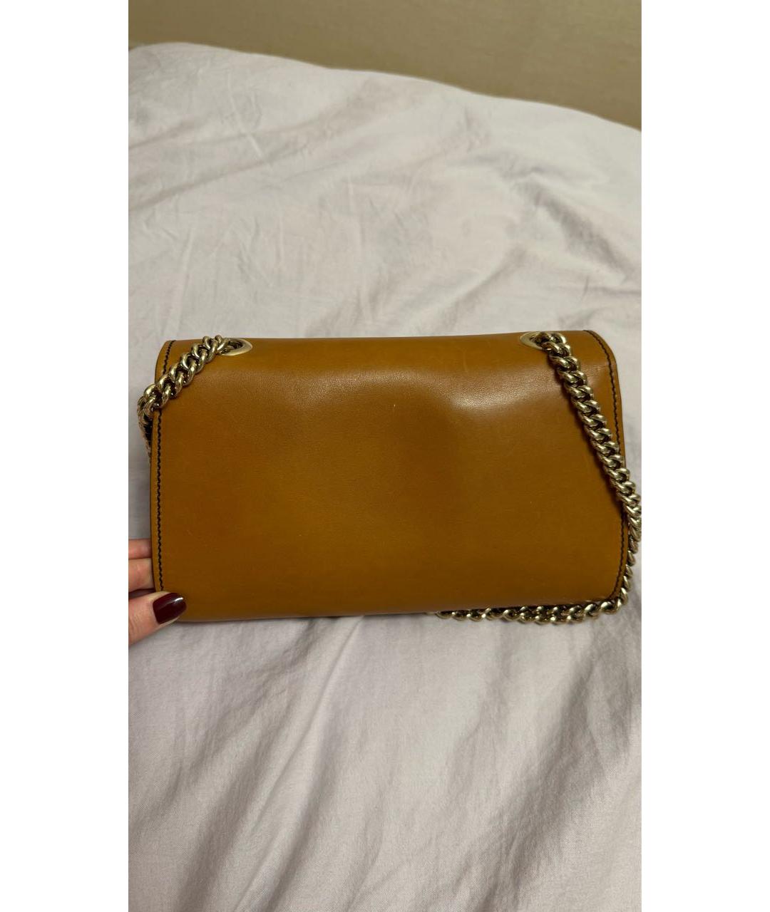 GUCCI Коричневая кожаная сумка через плечо, фото 3