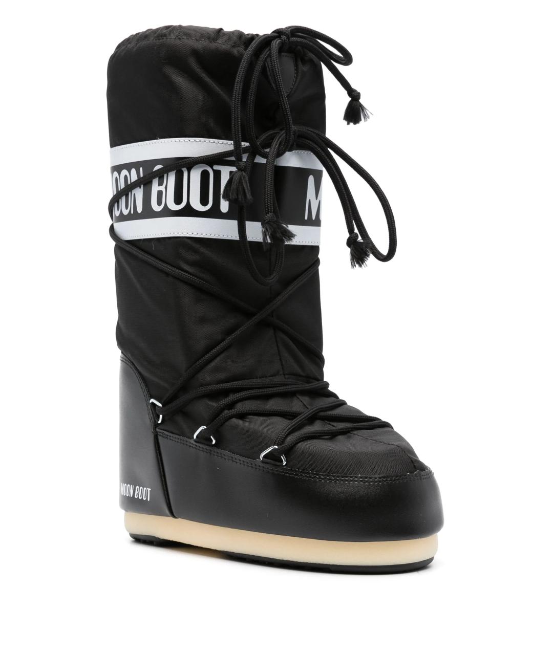 MOON BOOT Черные синтетические сапоги, фото 2