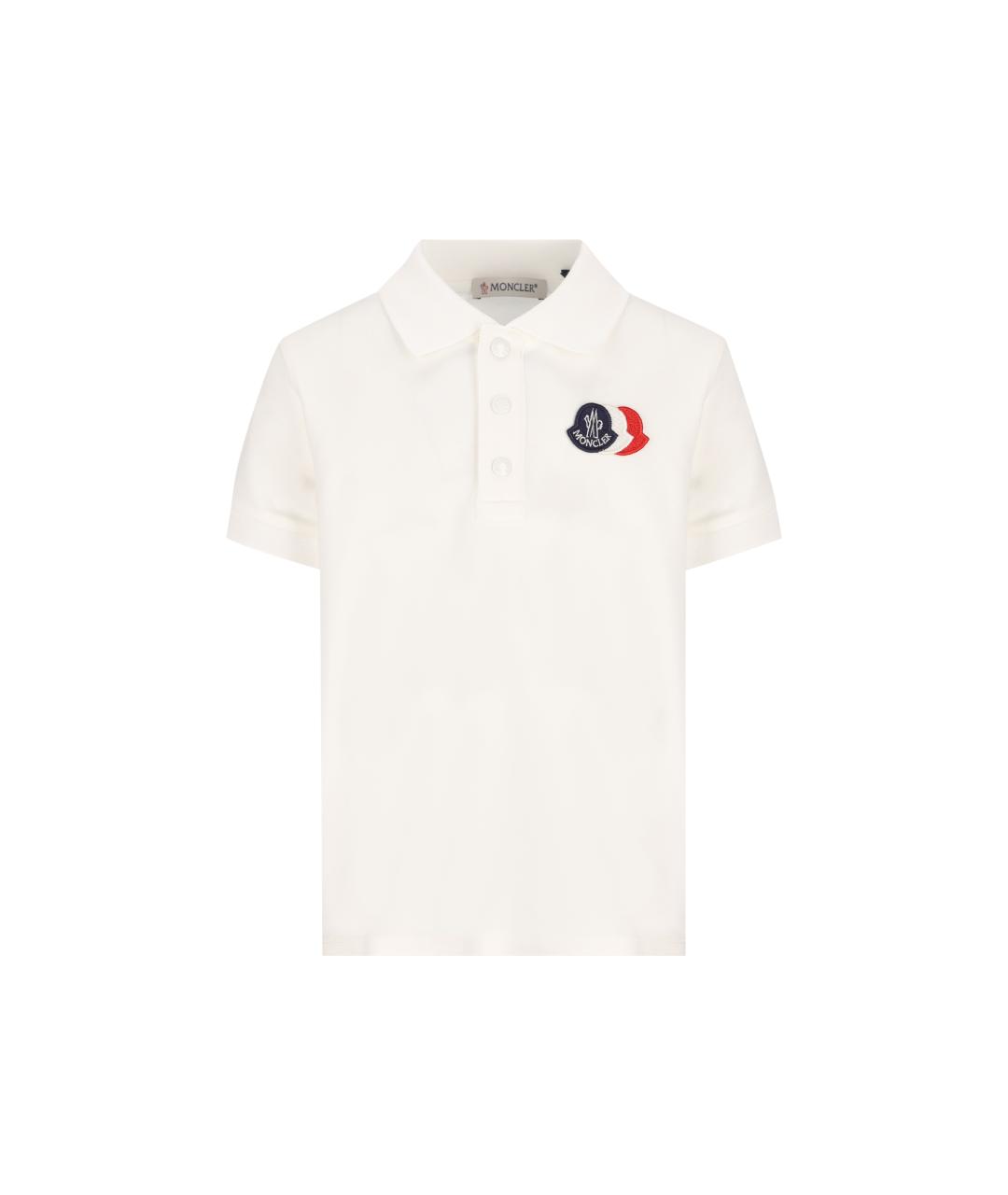 MONCLER KIDS Белая хлопковая детская футболка, фото 5