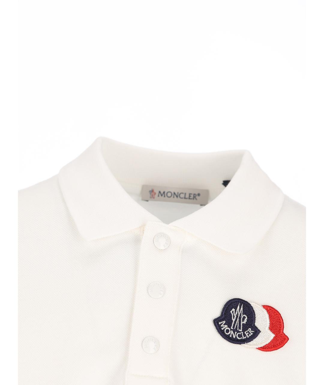 MONCLER KIDS Белая хлопковая детская футболка, фото 3