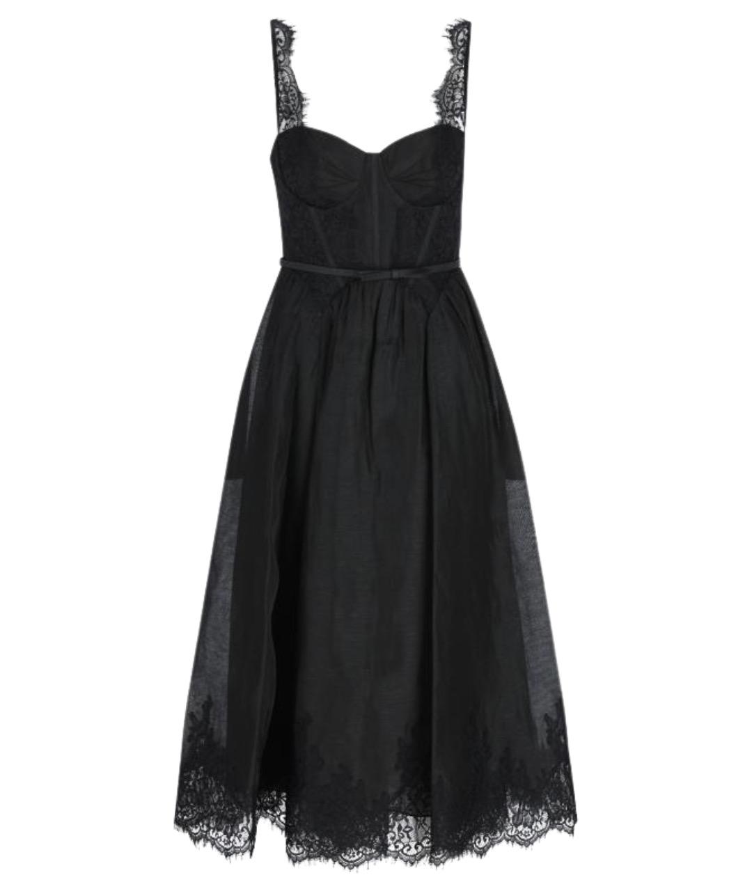 ZIMMERMANN Черное льняное платье, фото 1
