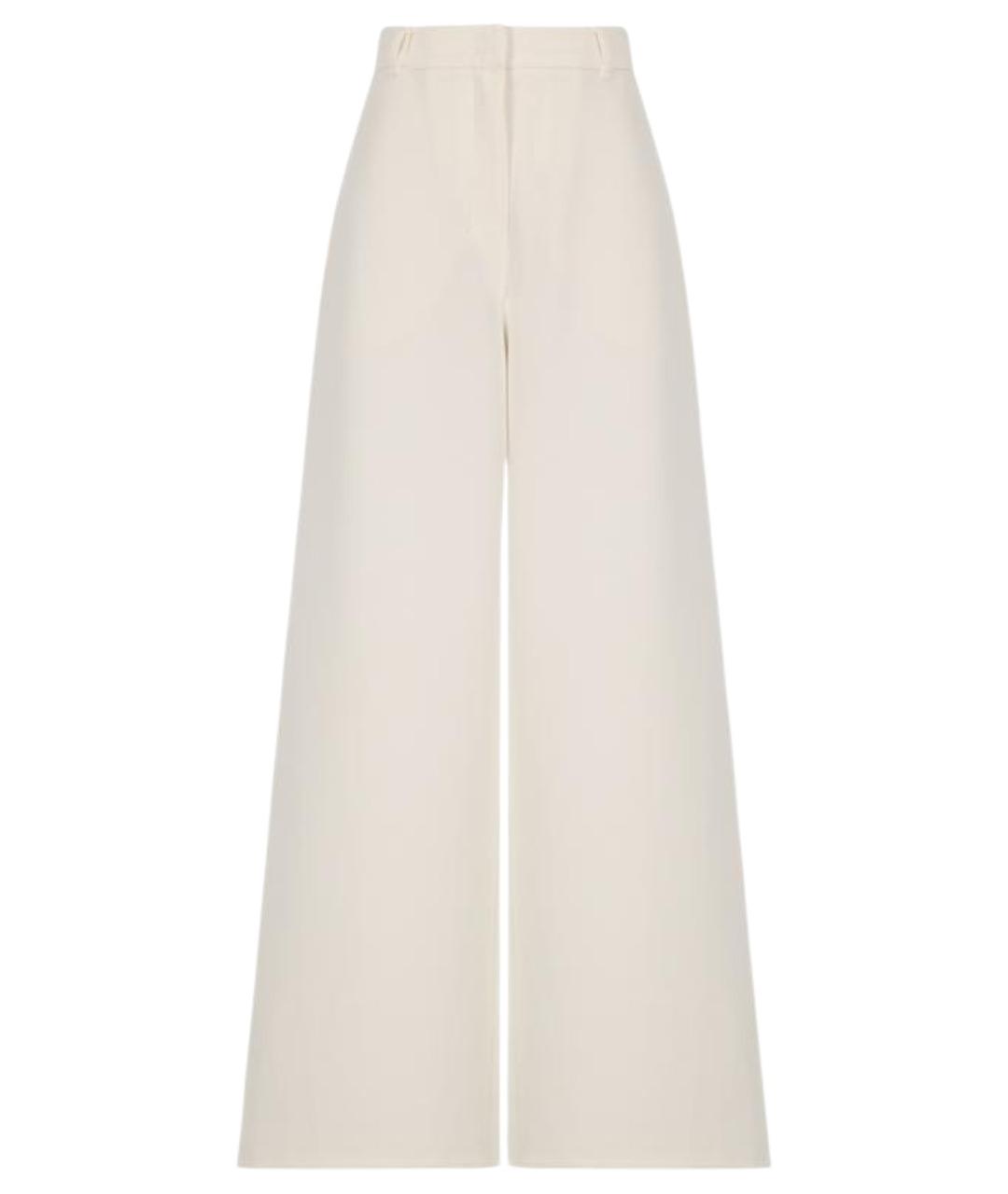 'S MAX MARA Белые хлопковые брюки широкие, фото 1