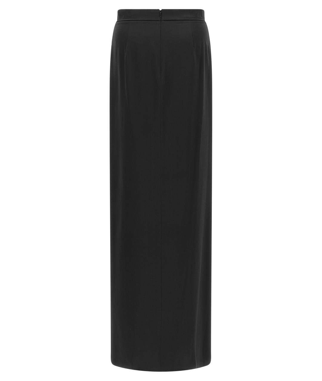 MAX MARA Черная шелковая юбка макси, фото 2